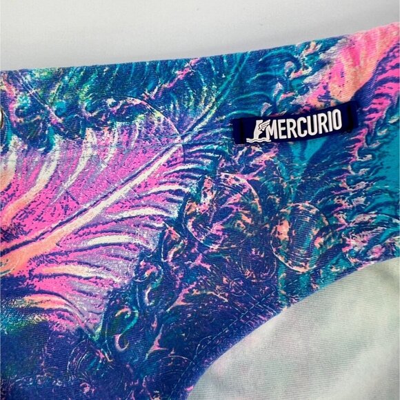 Mercurio Pink and Blue Spin Art Pouch Enhancing Sexy Revealing Bikini‎ Swimsuit - Picture 3 of 8